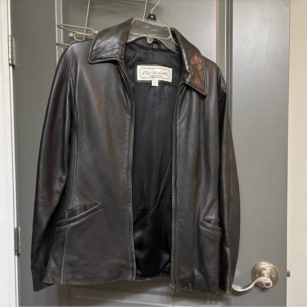 Luciano's  black genuine Leather Jacket